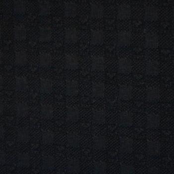 Baumwoll-Jacquardjersey Kästchenstruktur Schwarz by Swafing